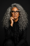 AURA cat-eye frames on model