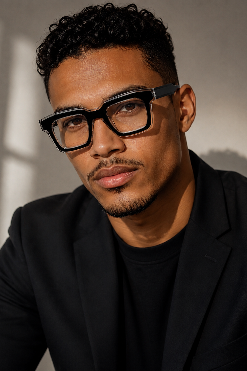 HAPOOR square eyewear - lifestyle shot