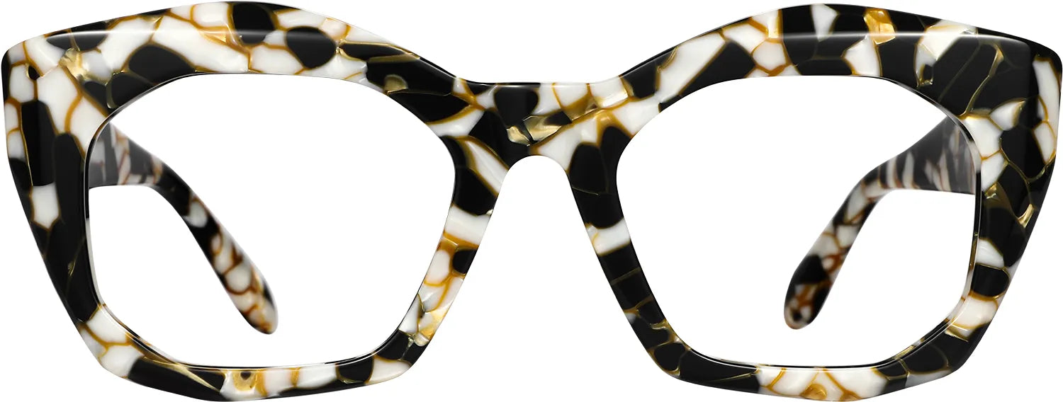 J FRED LUXE Golden Tusker - bold tortoiseshell cat-eye acetate frames with gold accents