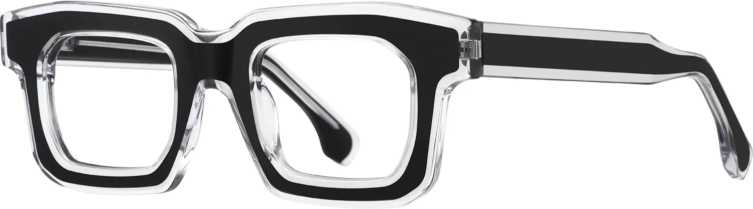 HAPOOR square eyewear - three-quarter view