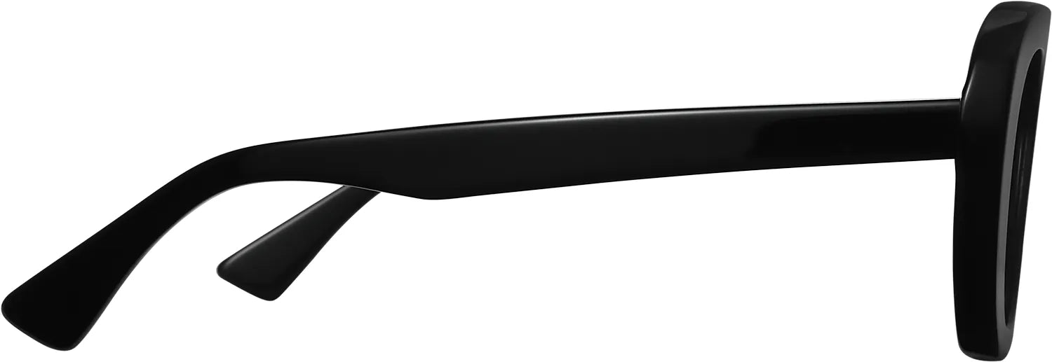 Indlovu black geometric acetate frames - side view