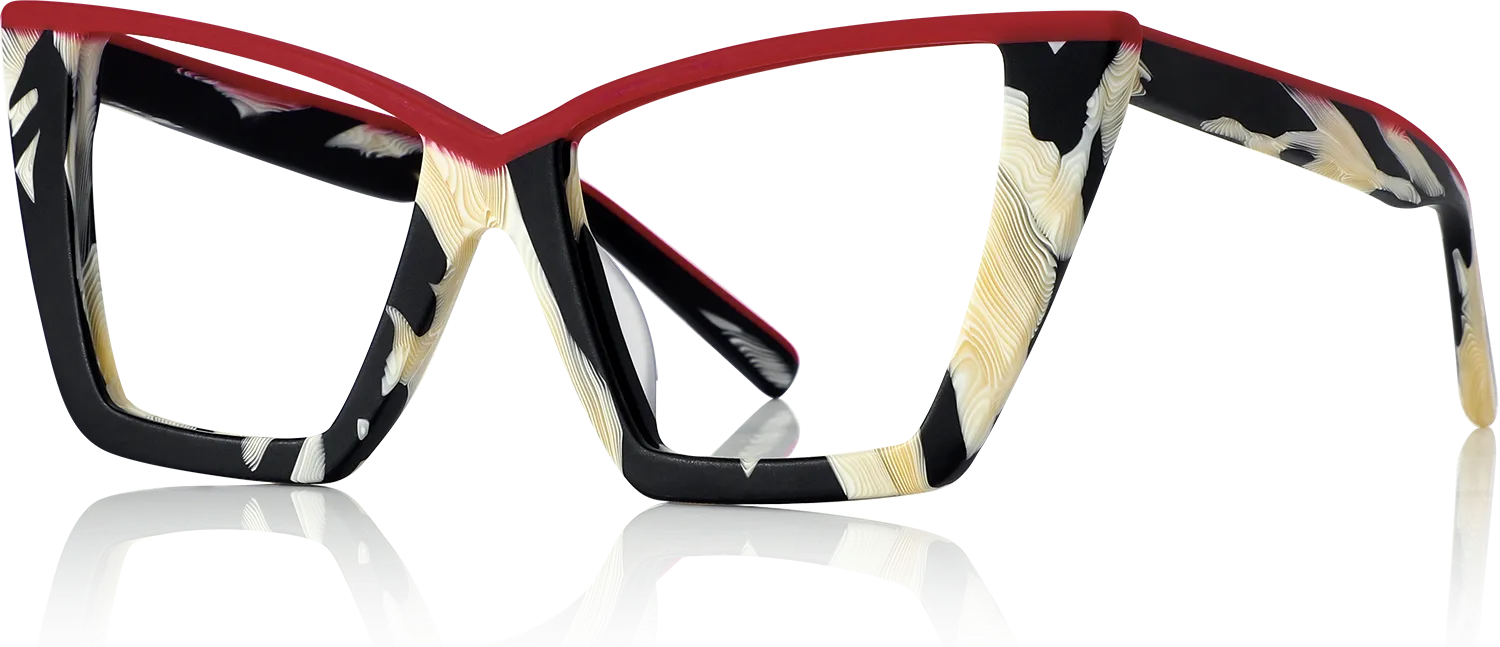 MONARCH bold cat-eye acetate eyewear frames by J FRED LUXE — front view