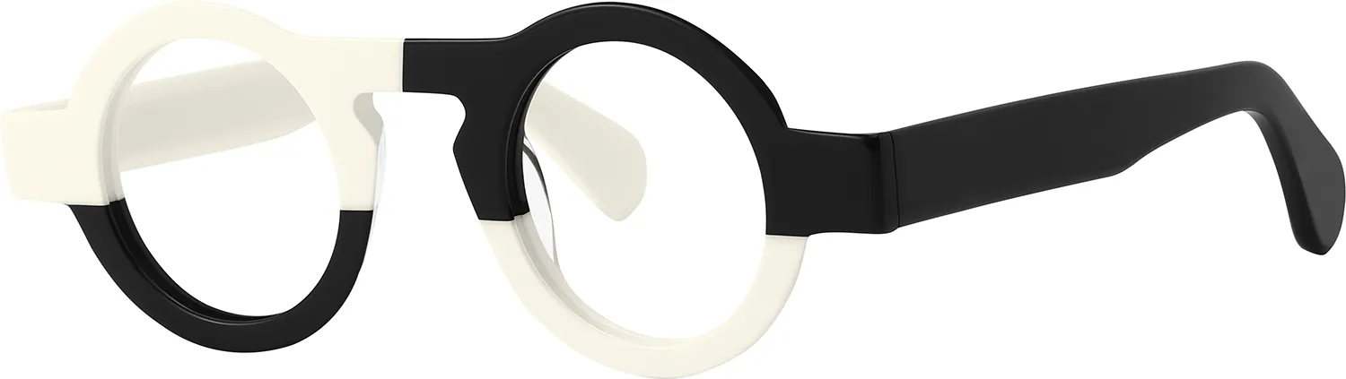 DUALITY round two-tone acetate eyewear frames by J FRED LUXE